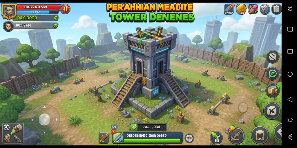 Tampilan gameplay menarik dalam permainan Tower Defense ID098.