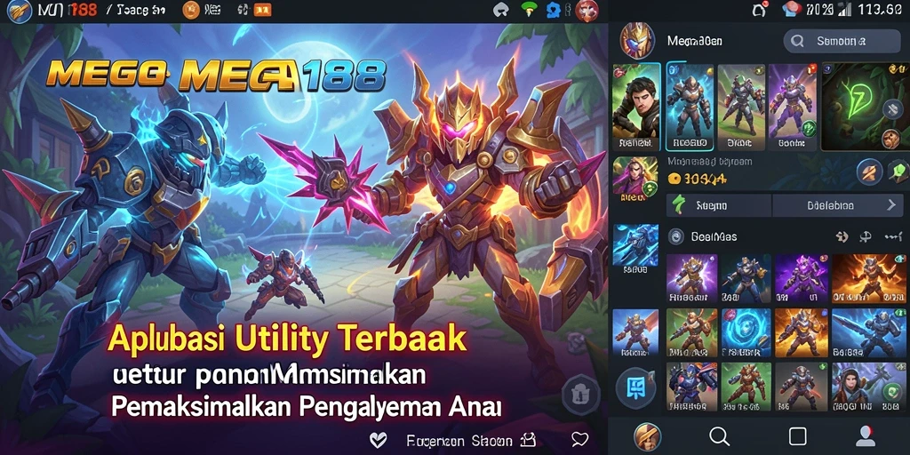 Tampilan antarmuka MEGA188 yang modern dan intuitif.