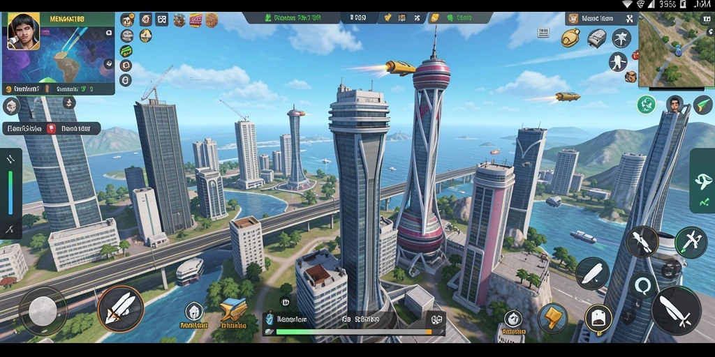 Tampilan menara dan musuh dalam aksi di MENARA188.