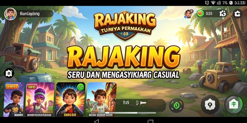 Gambaran gameplay seru dan penuh warna dari RAJAKING.