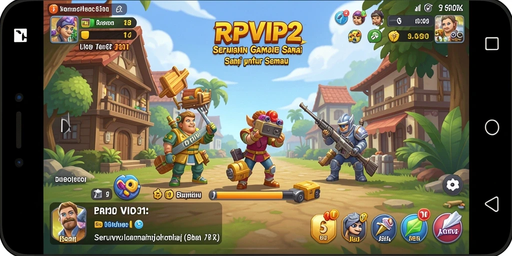 Screenshot RPVIP2 menampilkan karakter lucu dalam gameplay yang menghibur.