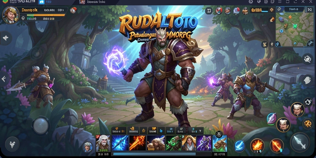Screenshot RUDALTOTO menampilkan aksi pertempuran multiplayer yang seru.